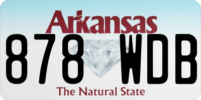 AR license plate 878WDB