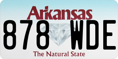 AR license plate 878WDE