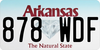 AR license plate 878WDF