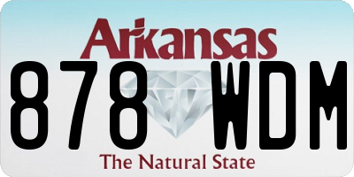 AR license plate 878WDM
