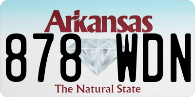 AR license plate 878WDN