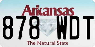 AR license plate 878WDT