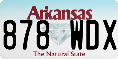 AR license plate 878WDX