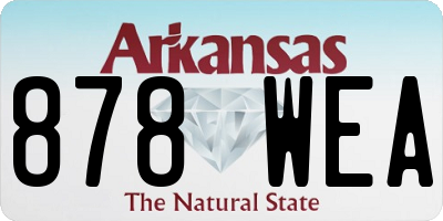 AR license plate 878WEA