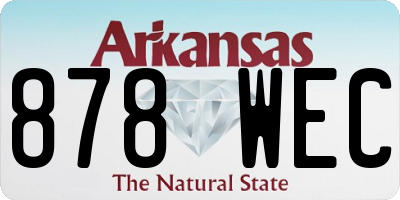 AR license plate 878WEC