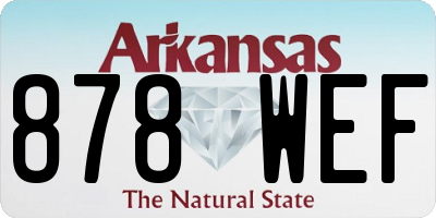 AR license plate 878WEF