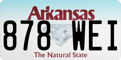 AR license plate 878WEI
