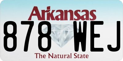 AR license plate 878WEJ