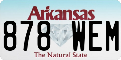 AR license plate 878WEM