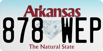 AR license plate 878WEP