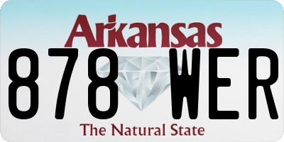 AR license plate 878WER