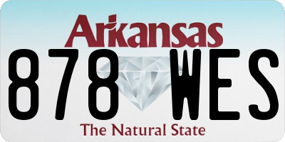 AR license plate 878WES