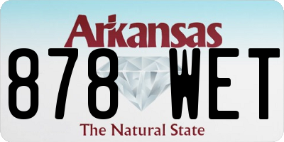AR license plate 878WET