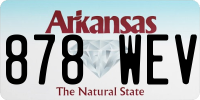 AR license plate 878WEV