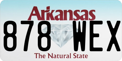 AR license plate 878WEX