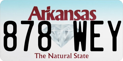 AR license plate 878WEY