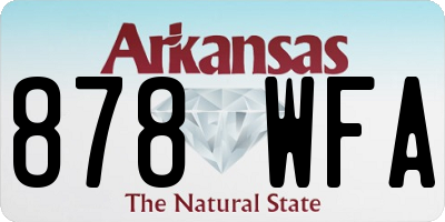 AR license plate 878WFA