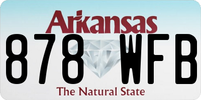 AR license plate 878WFB