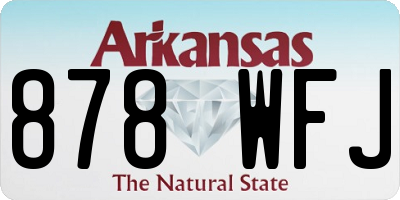 AR license plate 878WFJ