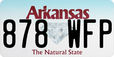 AR license plate 878WFP