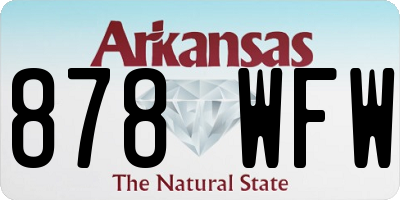 AR license plate 878WFW