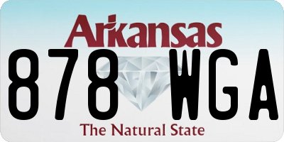 AR license plate 878WGA