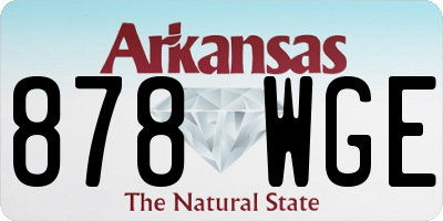 AR license plate 878WGE