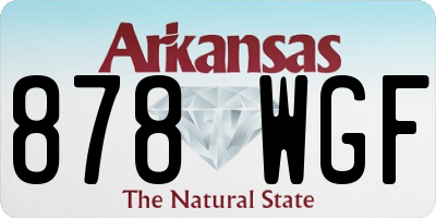 AR license plate 878WGF