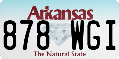 AR license plate 878WGI