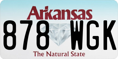 AR license plate 878WGK