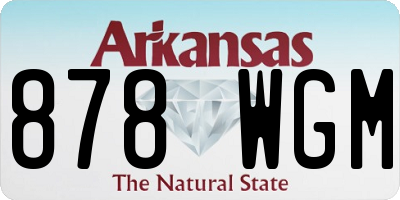 AR license plate 878WGM