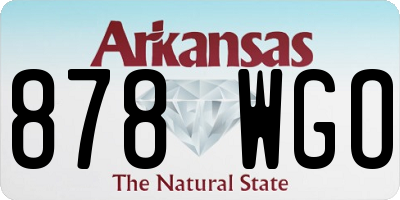 AR license plate 878WGO