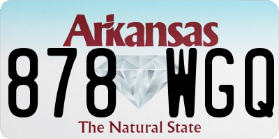 AR license plate 878WGQ