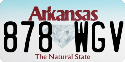 AR license plate 878WGV