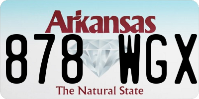 AR license plate 878WGX