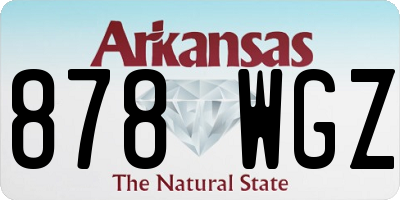 AR license plate 878WGZ