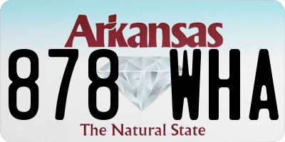AR license plate 878WHA