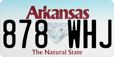 AR license plate 878WHJ