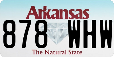 AR license plate 878WHW