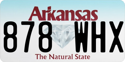 AR license plate 878WHX