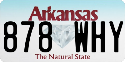 AR license plate 878WHY