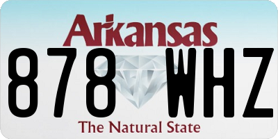 AR license plate 878WHZ