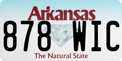 AR license plate 878WIC