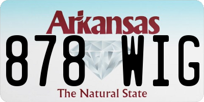 AR license plate 878WIG