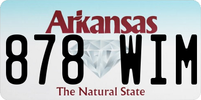 AR license plate 878WIM