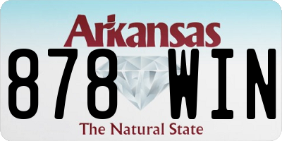 AR license plate 878WIN