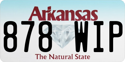 AR license plate 878WIP