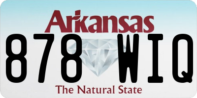 AR license plate 878WIQ