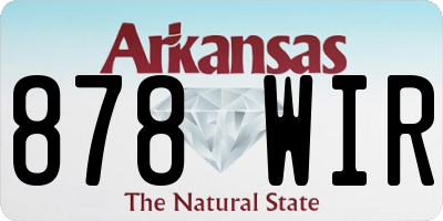 AR license plate 878WIR