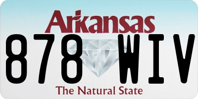 AR license plate 878WIV
